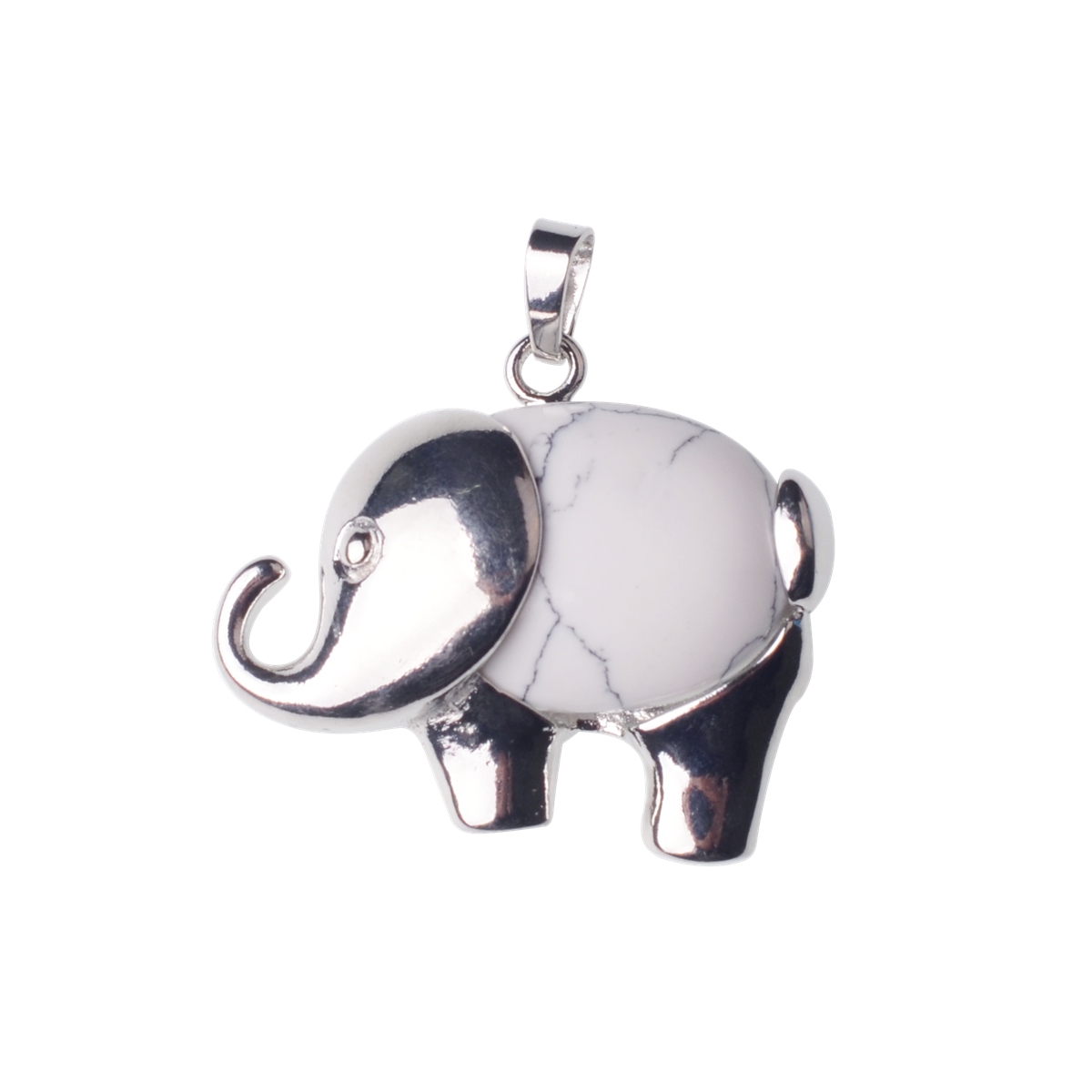 Alloy Elephant Gemstone Pendant Men and Women Old and New Year Easter Gifts Fashion Valentine's Day Gift Necklace