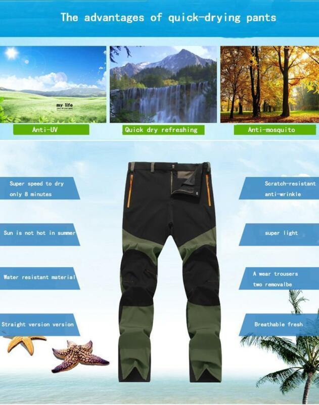 Mens Fashion Trousers Tactical Waterproof Cargo Hiking Skiing Climbing Combat Long Pants