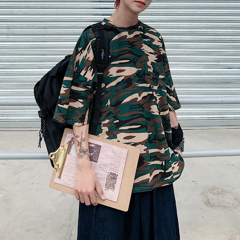 2020 Summer New Youth Camo Loose Five-point Sleeve T-shirt Fashion Casual Round Neck Pullover Green / Army Green -2XL
2020 Summer New Youth Camo Loose Five-point Sleeve T-shirt Fashion Casual Round Neck Pullover Green / Army Green -2XL