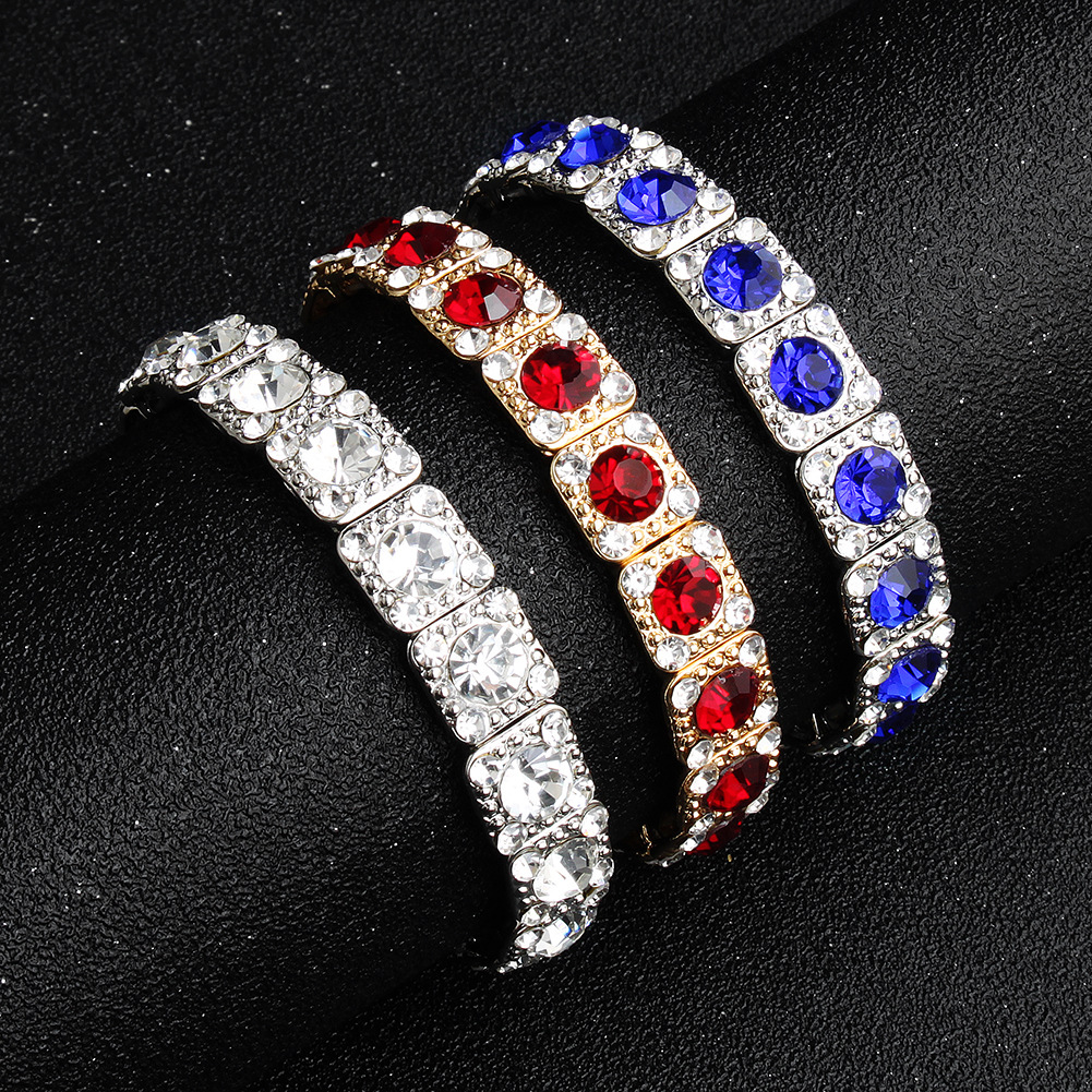 One Row Bridal Bracelets Elastic Charm Dazzling Rhinestones Beaded Wedding for Bridal The Great Gatsby Bracelets Girls Party Accessories