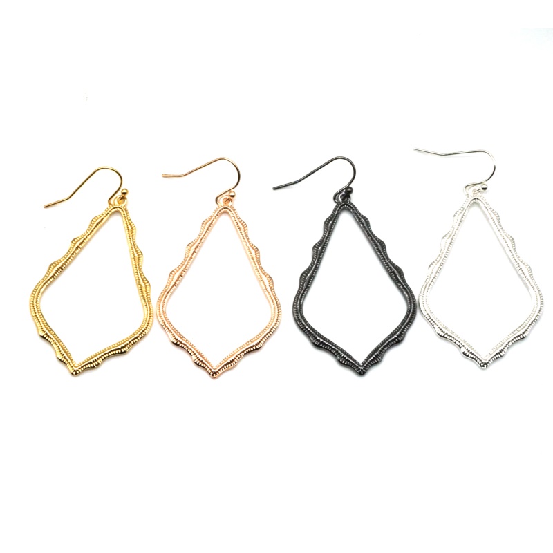 Style Hollow Waterdrop Frame Charms Earrings Fashion Dangle Earring for Women Party Gift MKI