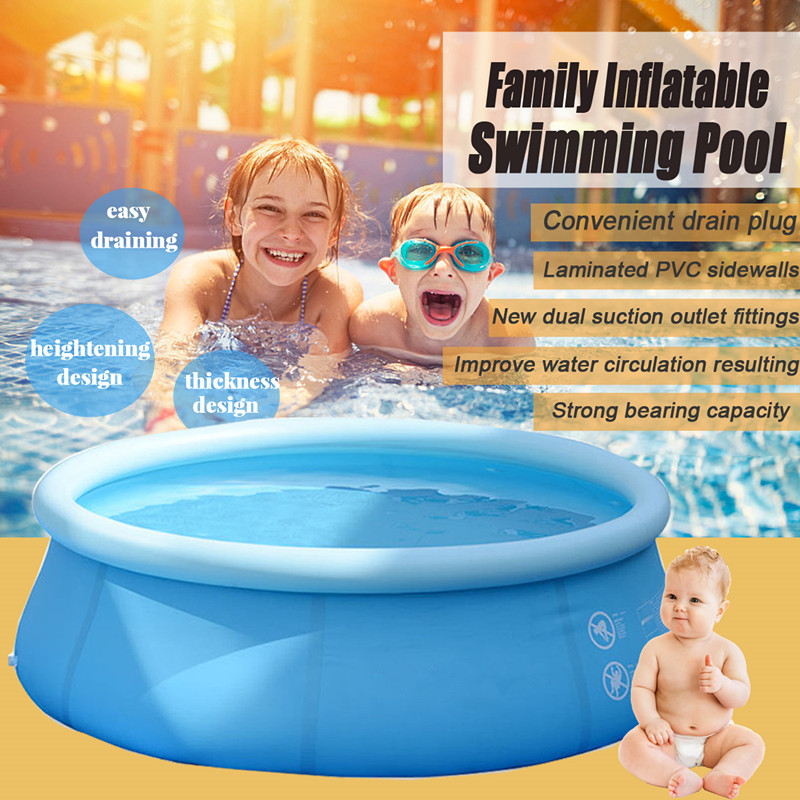 SGODDE 4-10Ft Inflatable Swimming Pool Family Garden Outdoor Indoor Party Kids Playing Circular Swimming Pool
SGODDE 4-10Ft Inflatable Swimming Pool Family Garden Outdoor Indoor Party Kids Playing Circular Swimming Pool