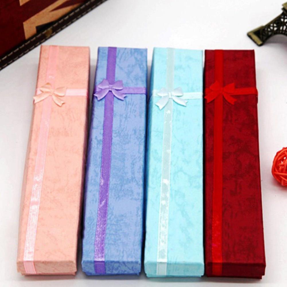 Elegant Bowknot 21*4.5cm Necklace Bracelet Display Storage Case Jewelry Gift Box packing case GB1502