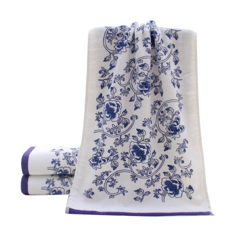 34*74cm Soft Cotton Face Flower Towel Bamboo Fiber Quick Dry Towels RD Blue and white porcelain print towel red
34*74cm Soft Cotton Face Flower Towel Bamboo Fiber Quick Dry Towels RD Blue and white porcelain print towel red