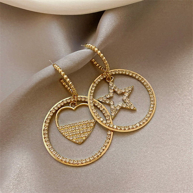 Dangle & Chandelier Asymmetry Heart Star Drop Earrings 2021 Arrival Big Statement Round Circle Women Dangler Fashion Hyperbole Gold
Dangle & Chandelier Asymmetry Heart Star Drop Earrings 2021 Arrival Big Statement Round Circle Women Dangler Fashion Hyperbole Gold