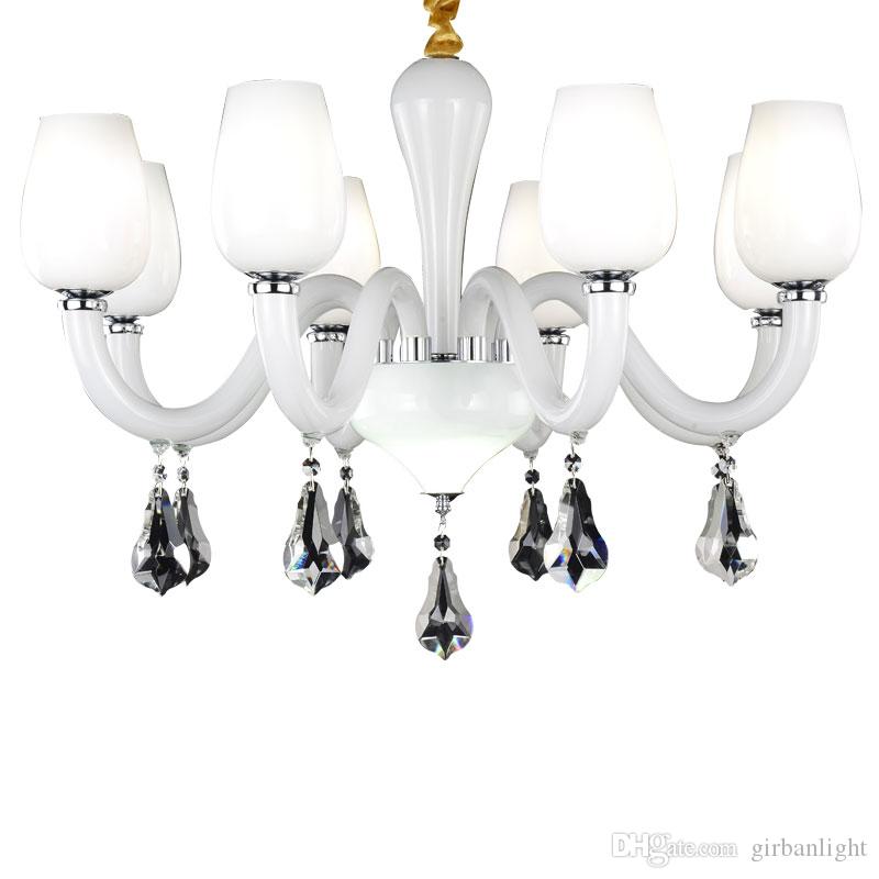 Modern K9 Crystal White Chandelier for Bedroom Decor Romantic European Style Living Room Decor Crystal Glass Chandelier
Modern K9 Crystal White Chandelier for Bedroom Decor Romantic European Style Living Room Decor Crystal Glass Chandelier