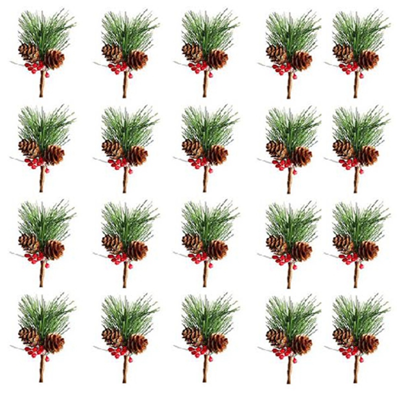 20 Pcs Artificial Pine Picks with Berries Pinecones, Small Artificial Pine Tree for Tree Decoration Arrangements Wreath, Green
20 Pcs Artificial Pine Picks with Berries Pinecones, Small Artificial Pine Tree for Tree Decoration Arrangements Wreath, Green