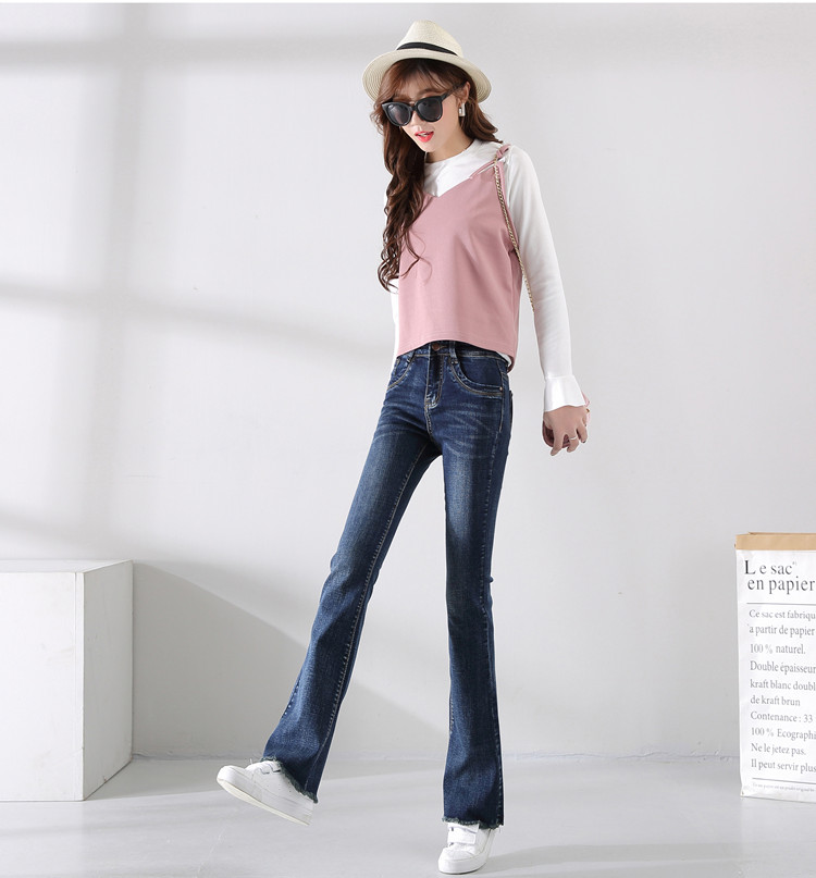 Dark Blue Cultivate One'S Morality Show Thin Burrs Of Tall Waist Drape Chic Show Thin Cowboy Pants
Dark Blue Cultivate One'S Morality Show Thin Burrs Of Tall Waist Drape Chic Show Thin Cowboy Pants