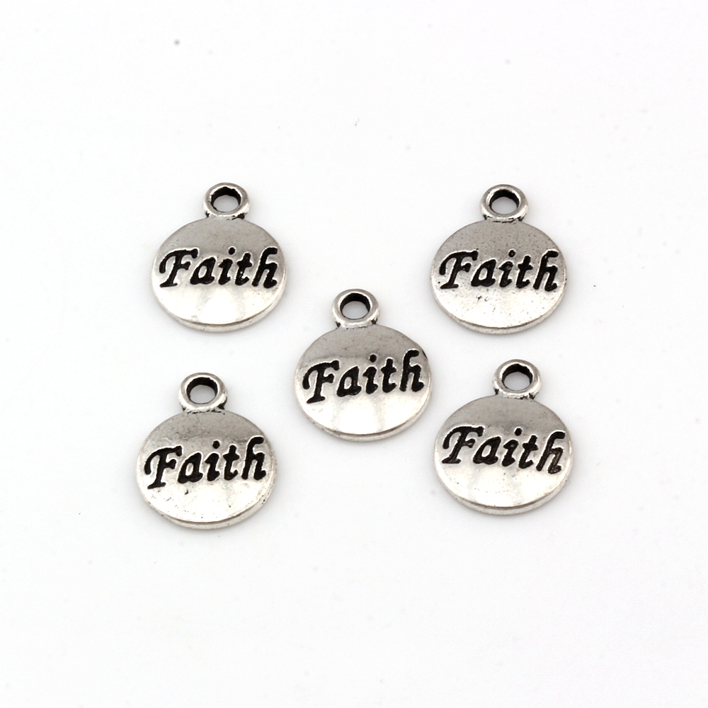 100 Pcs Antique silver Alloy Faith Charms Pendants For Jewelry Making Bracelet Necklace Findings 11.5x15.5mm
100 Pcs Antique silver Alloy Faith Charms Pendants For Jewelry Making Bracelet Necklace Findings 11.5x15.5mm