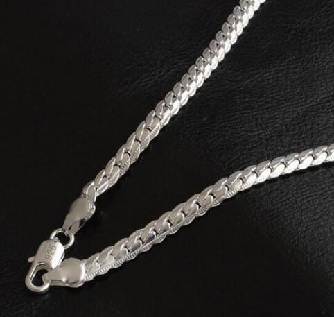 5mm 925 Silver Snake Bone Chain Necklace Fashion Chains Men Women Jewelry Necklace DIY accessories 20 22 24 26 28 30Inch GB1288