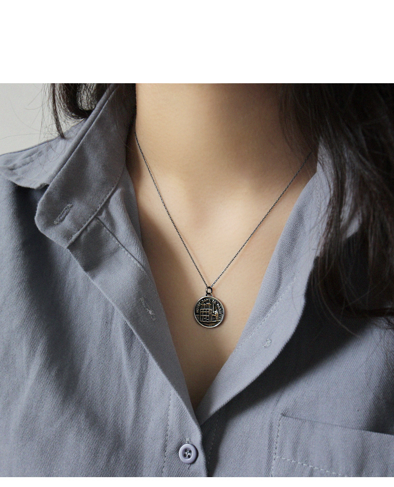 Beanie/Skull Caps Notre-Dame De Paris Vintage Coin Hangers S925 Sterling Silver Necklace Go With Chain Jewelry Women, Ancient silver
Beanie/Skull Caps Notre-Dame De Paris Vintage Coin Hangers S925 Sterling Silver Necklace Go With Chain Jewelry Women, Ancient silver