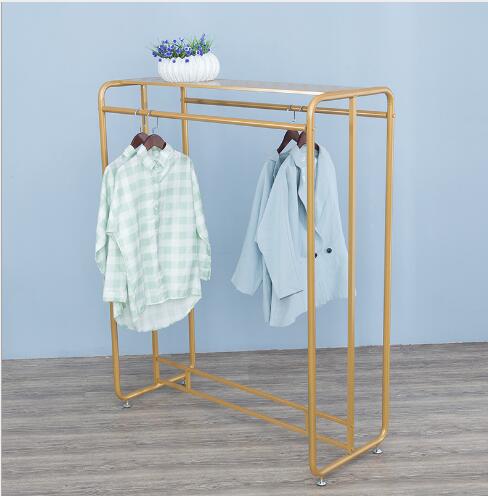 Clothes store hanger Bedroom Furniture display rack Double-row parallel bars floor-to-floor women's cloth shop shelves Nordic simple clothing in 