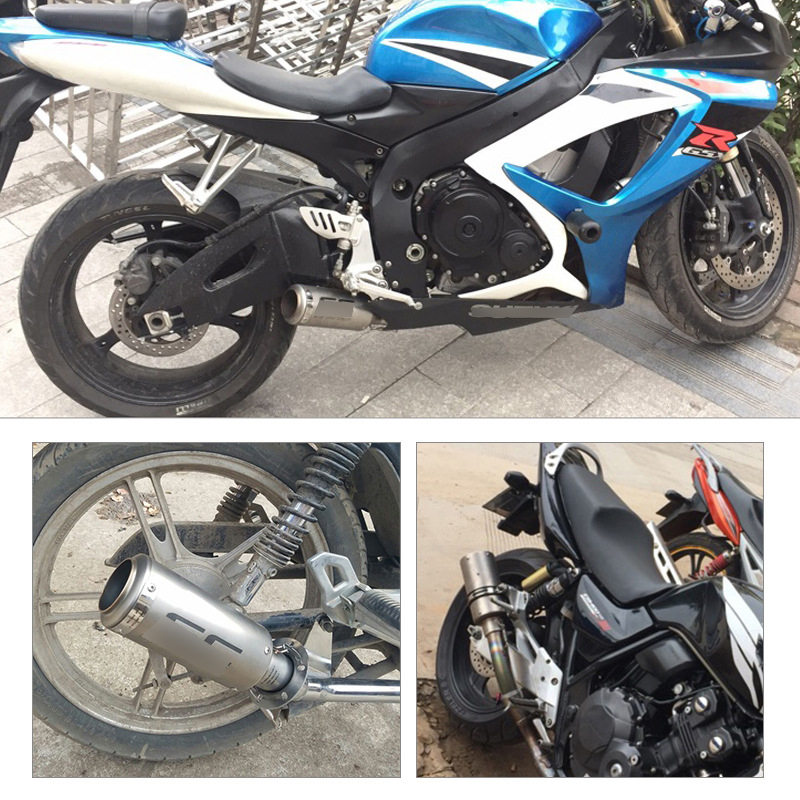 2025 new 51MM 60MM Universal Motorcycle Muffler carbon fiber Escape Exhaust DB killer Dirt Bike Scooter For SC Project bws PCX8237508 Free s