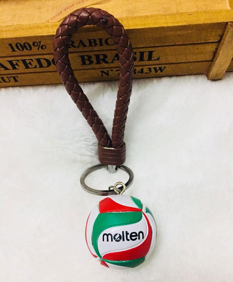 5Pcs/lot Volleyball Keychain Business Birthday Pvc Volleyball Birthday Gifts Volleyball Top Football Beach Ball Key Ring Key Chains