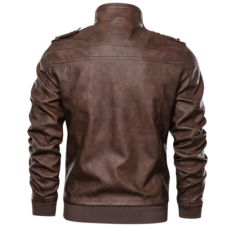 Men's Jackets Men Leather Jacket Fashion Autumn Winter Casual Motorcycle Pu 3xl