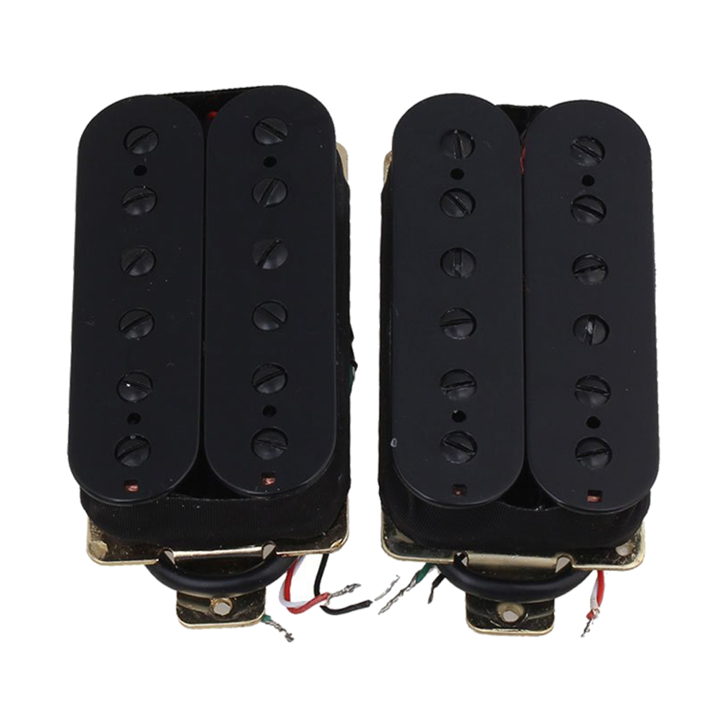 

6 Strings Electric Guitar Humbucker Pickup Double Coil Neck Bridge Set Luthier Supply