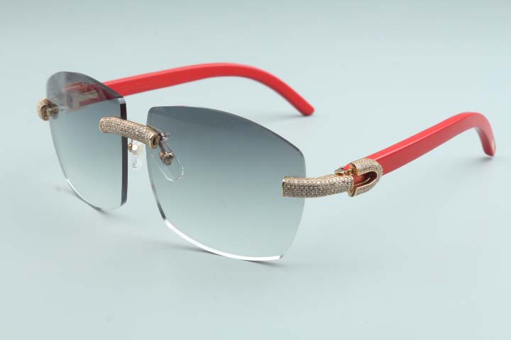 New large frame simple luxury sunglasses full diamond glasses T4189706-B luxury frameless natural red wooden temple legs sunglasses frame
New large frame simple luxury sunglasses full diamond glasses T4189706-B luxury frameless natural red wooden temple legs sunglasses frame