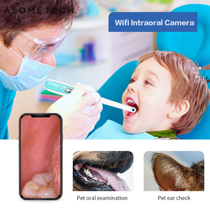 Wifi Wireless Dental Intraoral Camera HD Led Light Teeth Inspection Endoscope Dentist Oral Video Dental Tools For Iphone Android