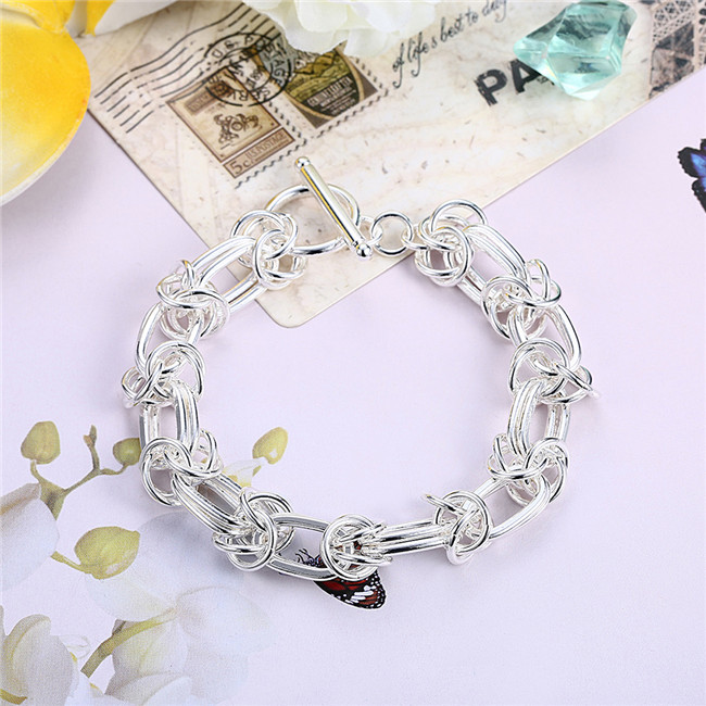 Hot sale best gift 925 silver Great leader Bracelet DFMCH025,Brand new fashion 925 sterling silver plated Chain link bracelets high grade