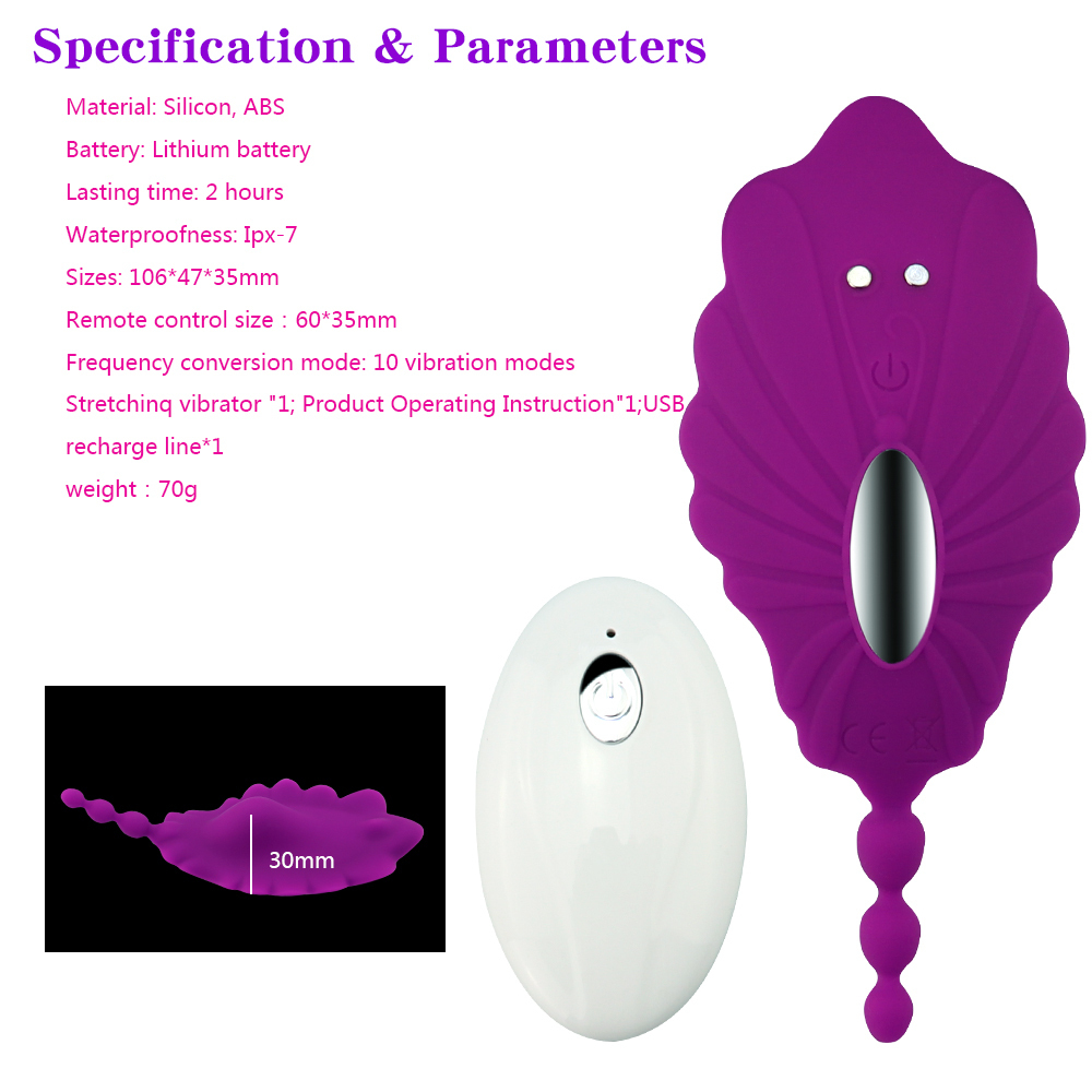 Wireless Remote Control Clitoral Stimulation Wearable Panty Vibrator Adorime Rechargeable Vagina Clit Anal Sex Toys For Women C19022301