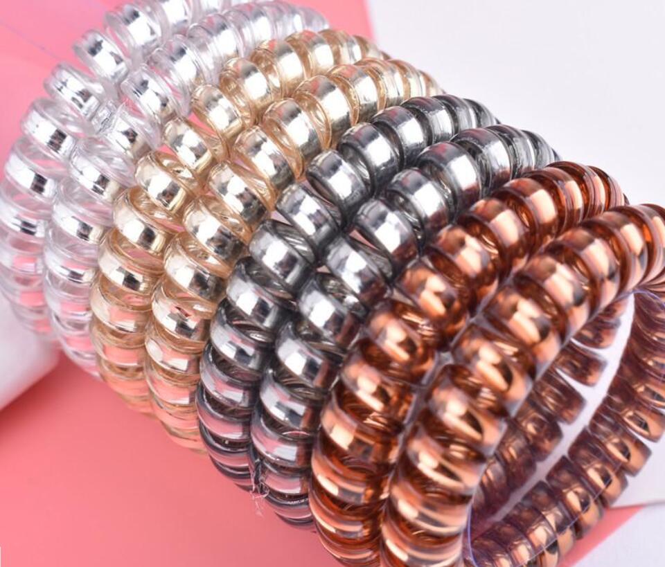 5cm Metal Punk Telephone Wire Coil Gum Elastic Band Girls Hair Tie Rubber Pony Tail Holder Bracelet Stretchy Scrunchies 40pcs/lot
5cm Metal Punk Telephone Wire Coil Gum Elastic Band Girls Hair Tie Rubber Pony Tail Holder Bracelet Stretchy Scrunchies 40pcs/lot