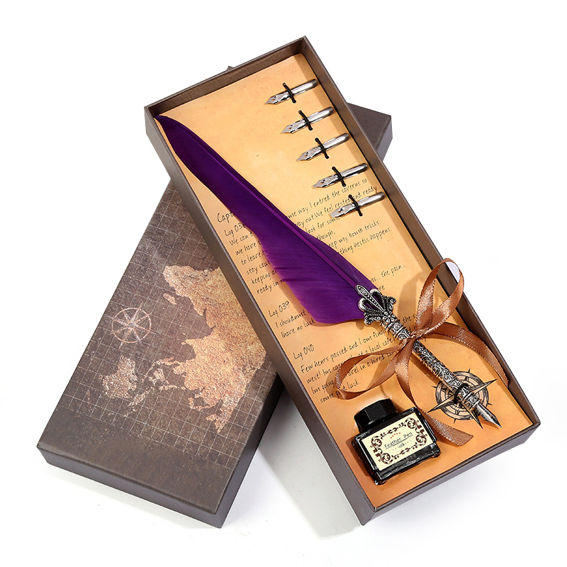 BECODE Feather Pen Set Classical Vintage Fountain pens Creative Writing Pen Teacher's day Gift box Stationery Supplies, Red
BECODE Feather Pen Set Classical Vintage Fountain pens Creative Writing Pen Teacher's day Gift box Stationery Supplies, Red
