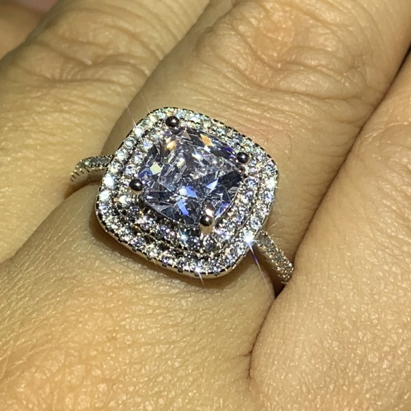 Sterg Sier White Topaz Dia CZ Bridal Wedding Band Ring