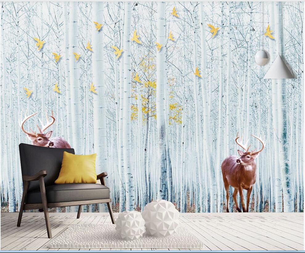 WDBH 3d wallpaper custom photo Nordic hand painted birch forest home decor 3d wallpaper for the walls, Non-woven wallpaper
WDBH 3d wallpaper custom photo Nordic hand painted birch forest home decor 3d wallpaper for the walls, Non-woven wallpaper