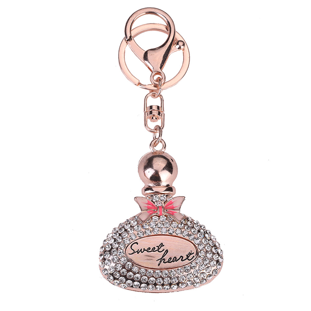 wholesale ute Owl Sparkling Charm Blingbling Keychain Crystal Rhinestone Pendant/Owl Shiny Rhinestone Keychain Key Ring Wallet Handbag