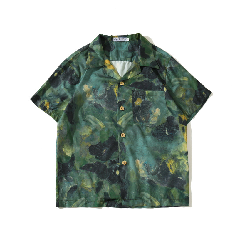 Men Shirt Summer Top Short Sleeve Vintage Painting Full Print Shirt Men and Women Trend Hawaii Design Short Sleeve Beach, Gray
Men Shirt Summer Top Short Sleeve Vintage Painting Full Print Shirt Men and Women Trend Hawaii Design Short Sleeve Beach, Gray