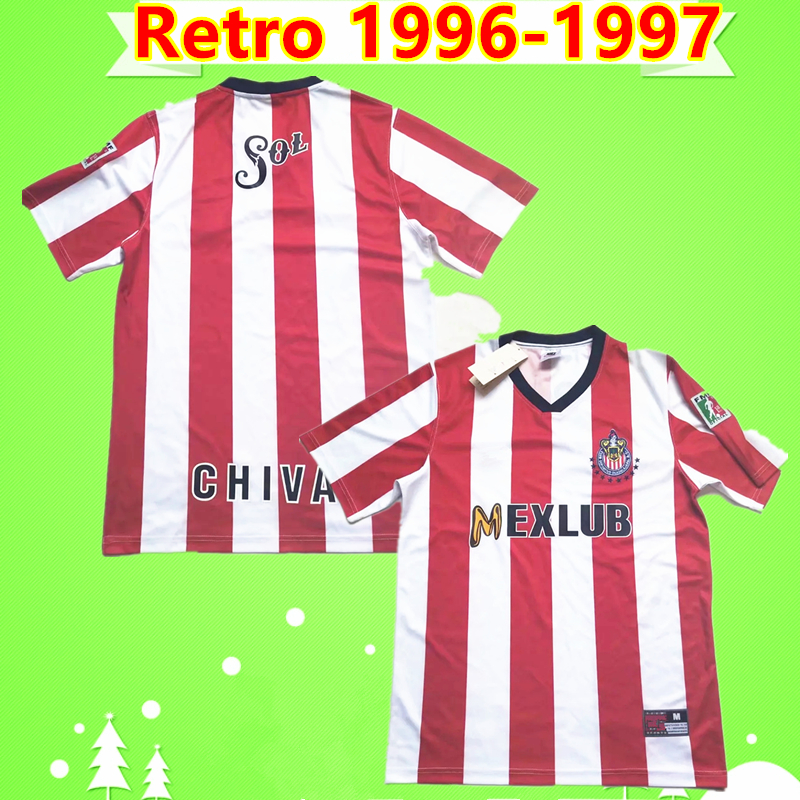 Retro 1996 1997 Chivas Guadalajara soccer jerseys 96 97 Vintage classic football shirts antique Collection uniforms home white red Camiseta, Retro 96-97
Retro 1996 1997 Chivas Guadalajara soccer jerseys 96 97 Vintage classic football shirts antique Collection uniforms home white red Camiseta, Retro 96-97