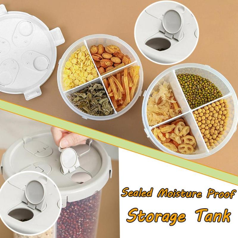 Compartmentalized Sealed Fresh-Keeping Box Moistureproof Grain Storage Container 1800ML Grain Storage Container T
Compartmentalized Sealed Fresh-Keeping Box Moistureproof Grain Storage Container 1800ML Grain Storage Container T