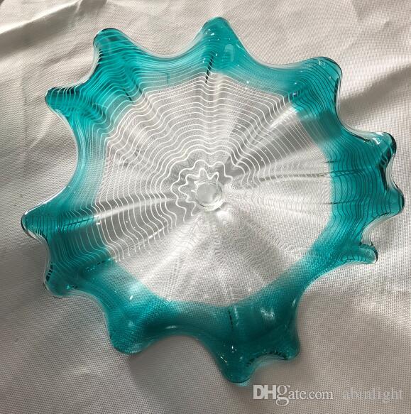 Hanging Wall Art Hand Crafts Decorative Platter LED Wall Sconce High-end 100% Hand Blown Murano Glass Plates for bedroom study living room