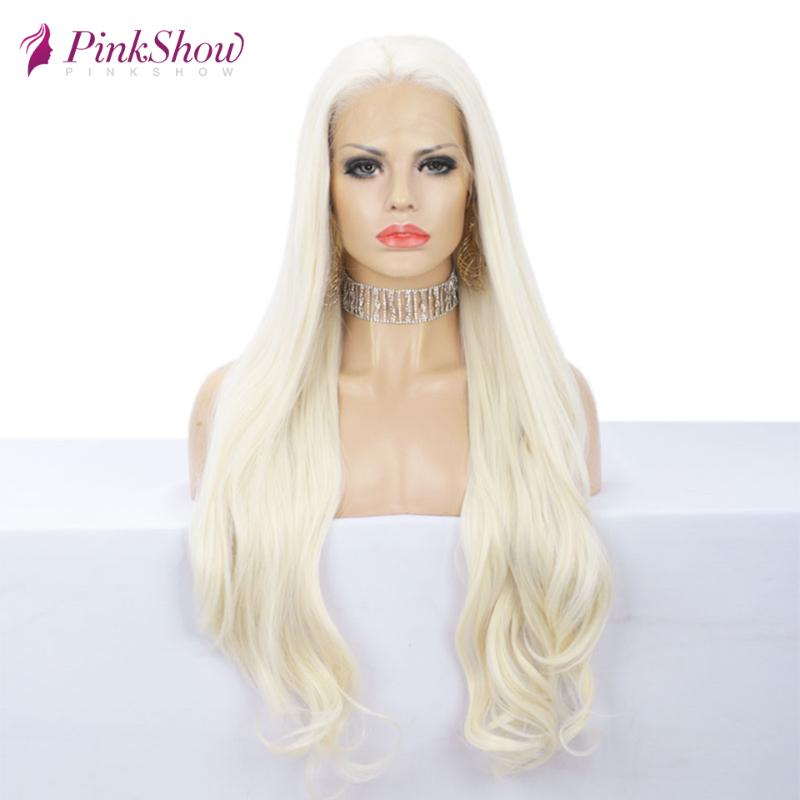 Pinkshow #60 Platinum Blonde Wigs For Women Long Synthetic Lace Front Wig Heat Resistant Fiber Hair Wigs
Pinkshow #60 Platinum Blonde Wigs For Women Long Synthetic Lace Front Wig Heat Resistant Fiber Hair Wigs