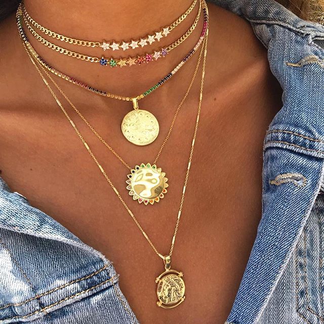 Starry Elegance: Gold Plated k Chain Necklace, the Perfect 2024 Christmas Gift for Women