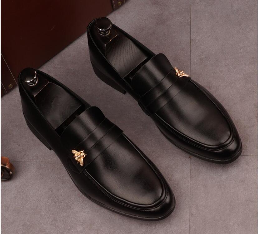 NEW arrival British black white leather shoes Men's dress shoes, Male Business oxford shoes ,Top quality brand for men Wedding shoes Loafers