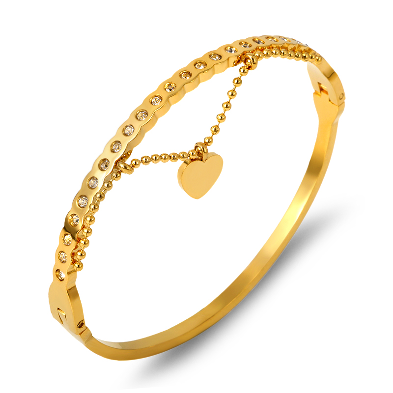 Female Jewelry Stainless Steel Bracelets & Bangles Gold Silver Crystals Heart Forever Love Charm Bracelet For Women
Female Jewelry Stainless Steel Bracelets & Bangles Gold Silver Crystals Heart Forever Love Charm Bracelet For Women