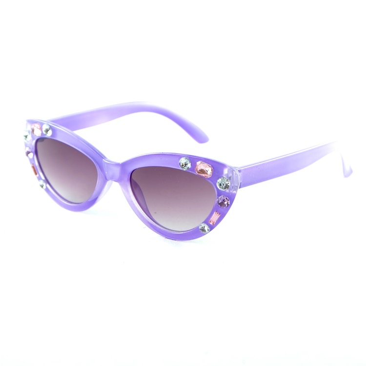Fashion Cateye Sunglasses For Kids With Rhinestones Pretty Girls Baby Sun Glasses 7 Colors Wholesale Z260305