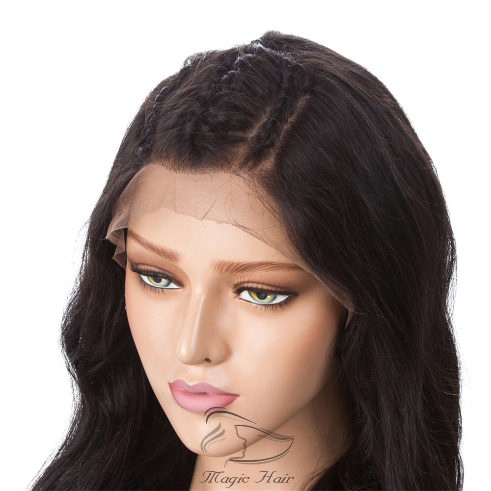 4x4 Silk Base Lace Closure Human Hair Wigs Natural Color Body Wave 130% Density Brazilian Human Hair Wigs