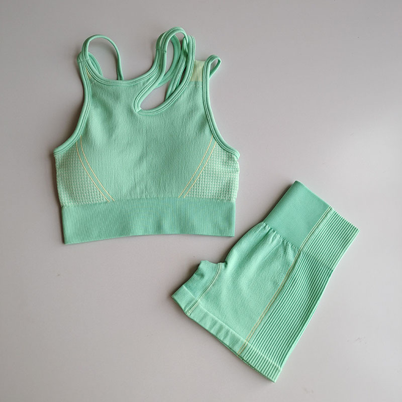 Women Seamless sexy Yoga Set Sports Bra and High Waist Fitness Shorts Gym Set Running Sportswear Workout Sports Suits, Black
Women Seamless sexy Yoga Set Sports Bra and High Waist Fitness Shorts Gym Set Running Sportswear Workout Sports Suits, Black