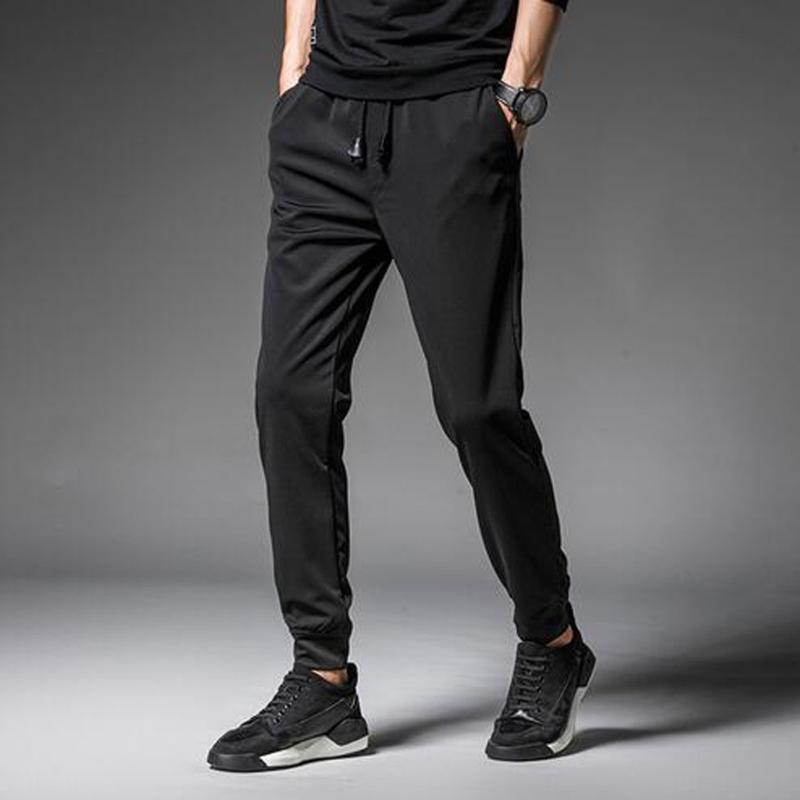 Men' summer Casual Sport Pants Men Elastic Nine Pants Small Feet Joggers Drawstring Beam Versatile Trousers #25, Black
Men' summer Casual Sport Pants Men Elastic Nine Pants Small Feet Joggers Drawstring Beam Versatile Trousers #25, Black