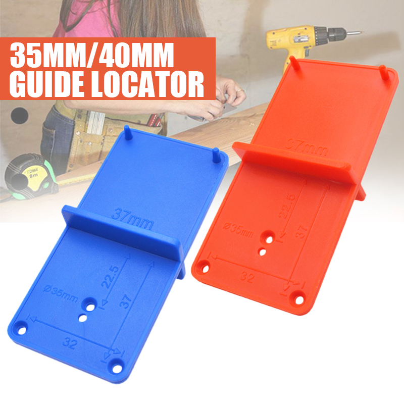 

35/40mm Woodworking Punch Hinge Hole Drilling Guide Drill Bit Locator Drill Hole Opener Template Door Cabinets DIY Hand Tool