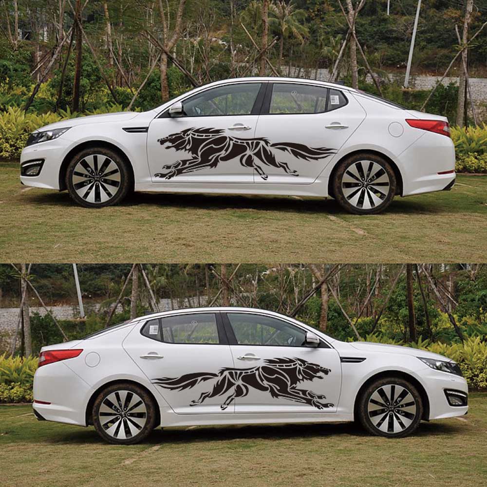 CAR Universal Wolf Car Stickers Scratch Body Animal Stickers Decal9267814