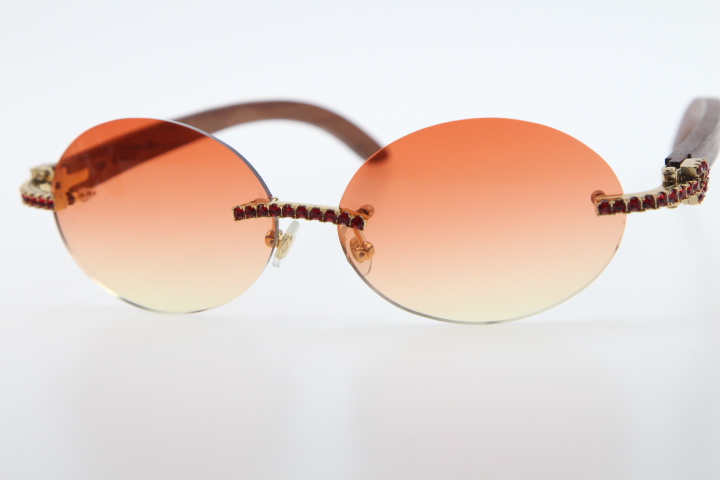 Red Big Stones Wood 3524012 Rimless Sunglasses Round Unisex Red Diamond Wooden Glasses Brown C Decoration gold fram
Red Big Stones Wood 3524012 Rimless Sunglasses Round Unisex Red Diamond Wooden Glasses Brown C Decoration gold fram