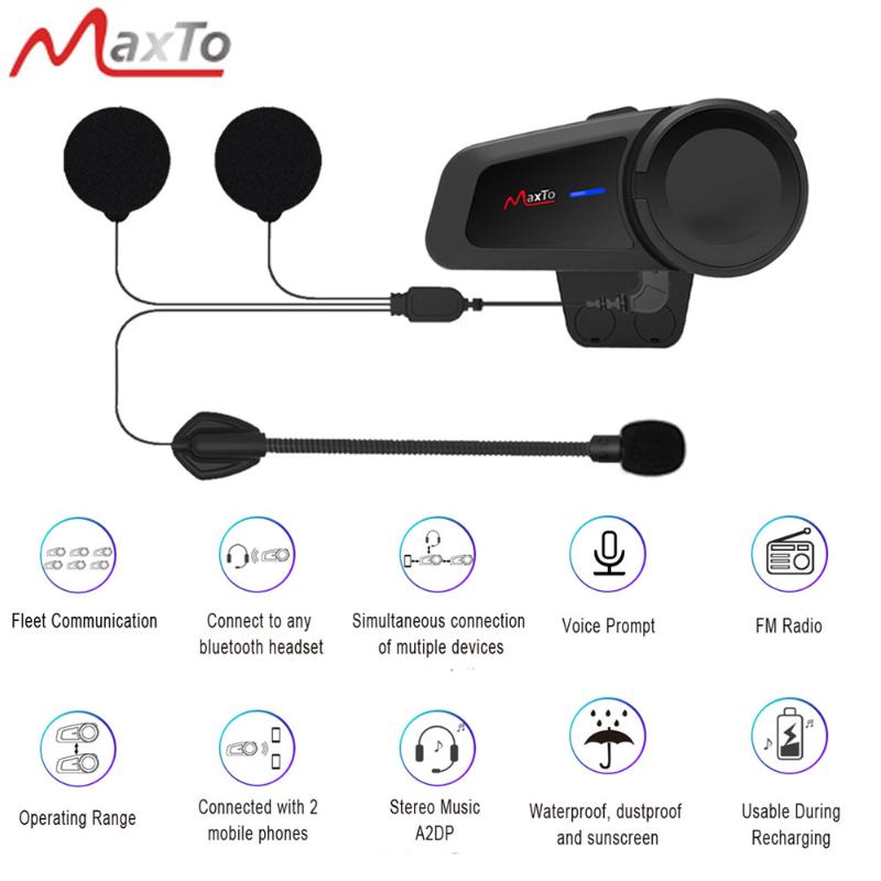 Maxto M2 Waterproof Motorcycle Helmet Headset 6 Riders Group Bluetooth5.0 Talking Intercom FM Radio Universal Pairing Function
Maxto M2 Waterproof Motorcycle Helmet Headset 6 Riders Group Bluetooth5.0 Talking Intercom FM Radio Universal Pairing Function