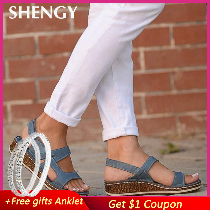 Summer New Women Sandals Mid Heels Wedge Casual Ladies Shoes Solid Hook & Loop Female Shoes Big Size 34-42 Outdoor Beach, Black
Summer New Women Sandals Mid Heels Wedge Casual Ladies Shoes Solid Hook & Loop Female Shoes Big Size 34-42 Outdoor Beach, Black