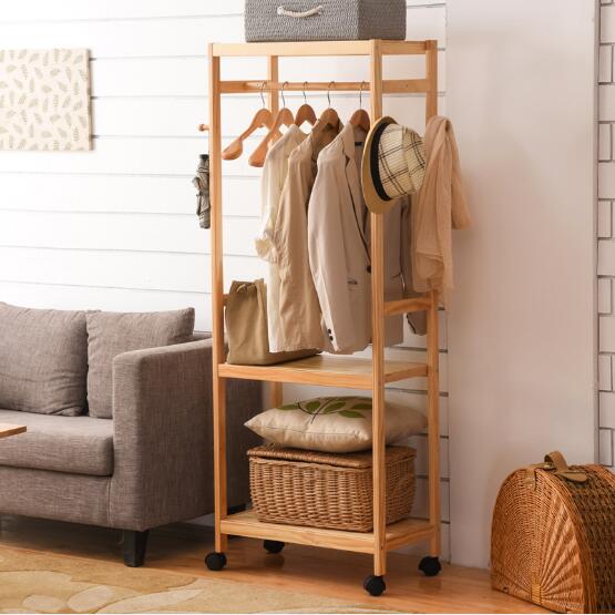 Solid wood floor hanger Bedroom Furniture 16 style to choose Simple Cloth Hat Hangers Wooden rack