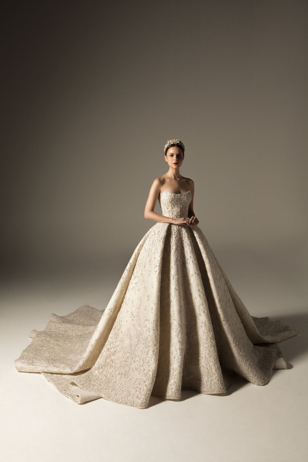 luxury krikor jabotian wedding dresses strapless lace beads crystals chapel bridal gowns plus size wedding gown robe de marie custom