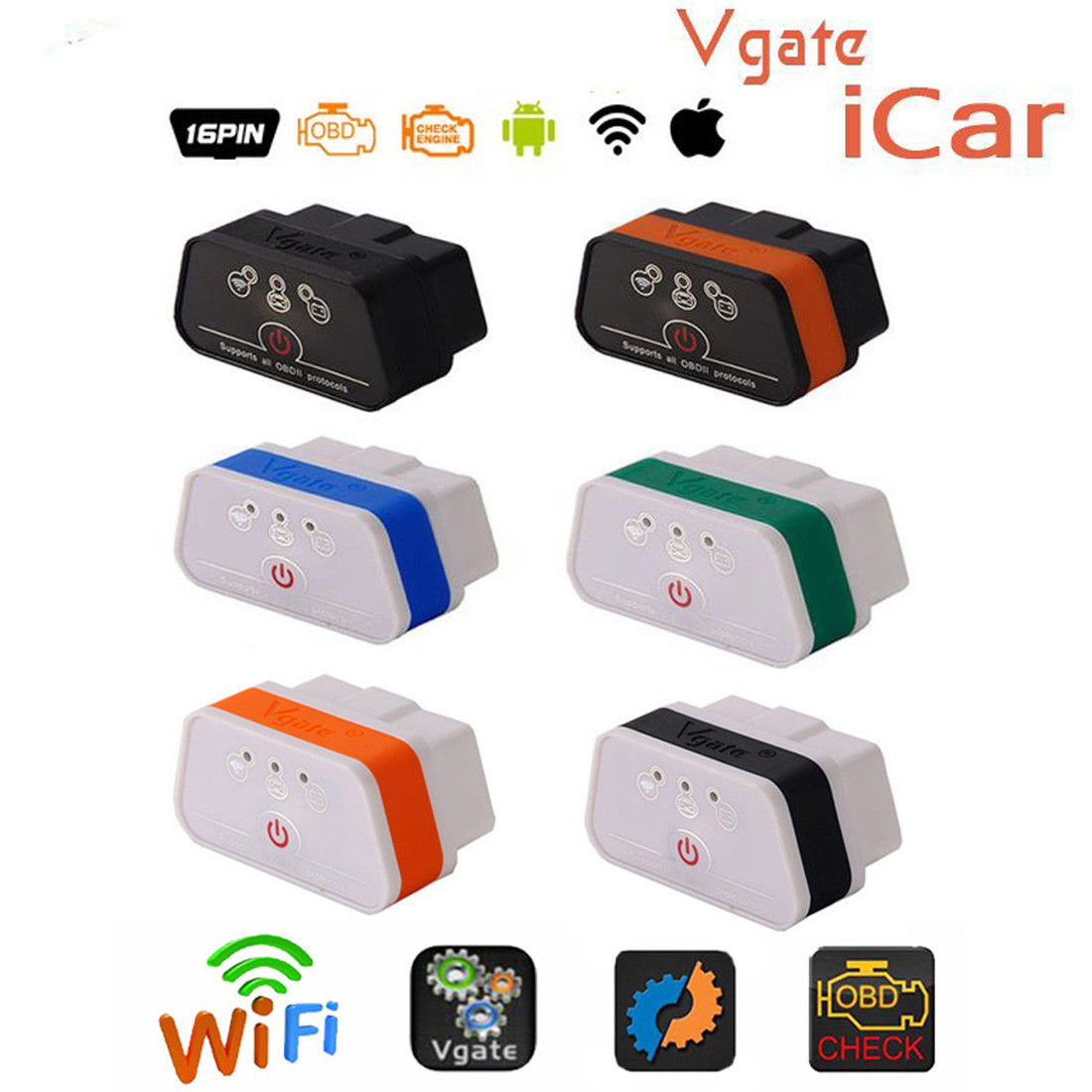Vgate icar2 Wifi OBD2 Diagnostic-tool ELM327 wifi OBD 2 Scanner Mini ELM327 for android/PC/IOS Code Reader
Vgate icar2 Wifi OBD2 Diagnostic-tool ELM327 wifi OBD 2 Scanner Mini ELM327 for android/PC/IOS Code Reader