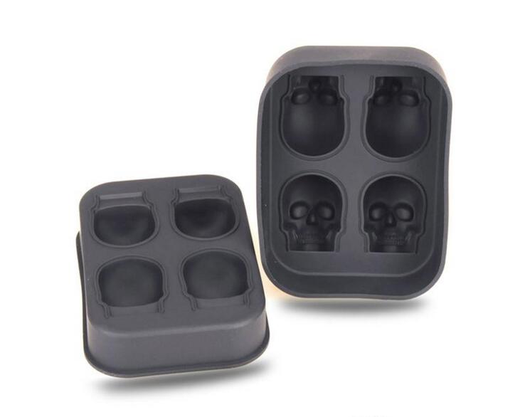 skull ice cube mold 3D silicone ice tray whiskey cocktail ball ice cube maker halloween home bar diy tools3978498